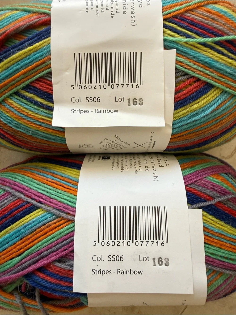 Paintbox Multicolor Sock Yarn - Rainbow Stripes